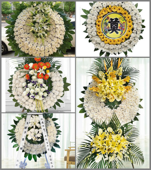 湖北黄冈市黄梅县蔡山镇王二房村花圈速递
