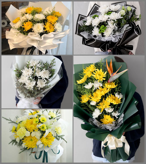 湖北黄冈市黄梅县蔡山镇王二房村白事花束代送